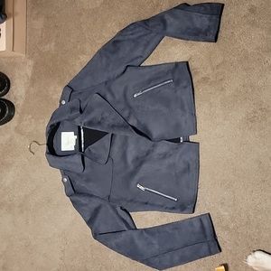 Anthropologie Sueded Moto Jacket
